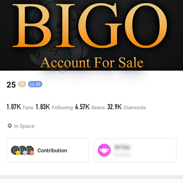 Bigo Live Account Level 25 for sale
