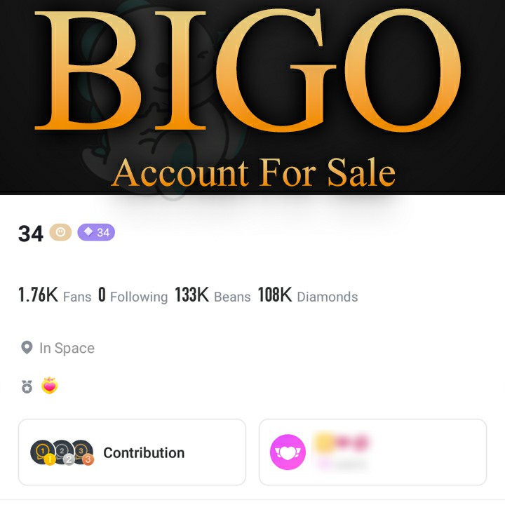 حساب بيجو لايف مستوى 34 for sale