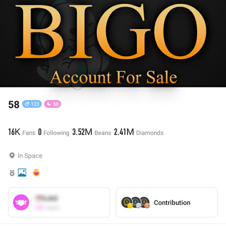 Bigo Live Account Level 58 for sale
